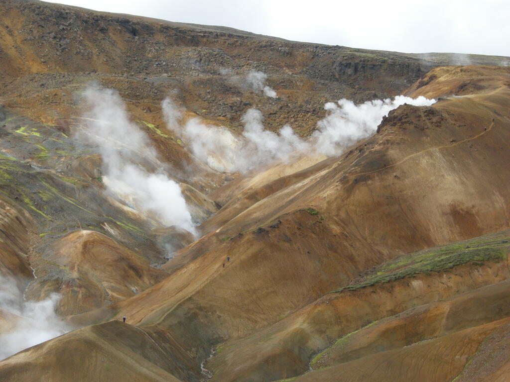 Wanderung durch das Geothermalgebiet