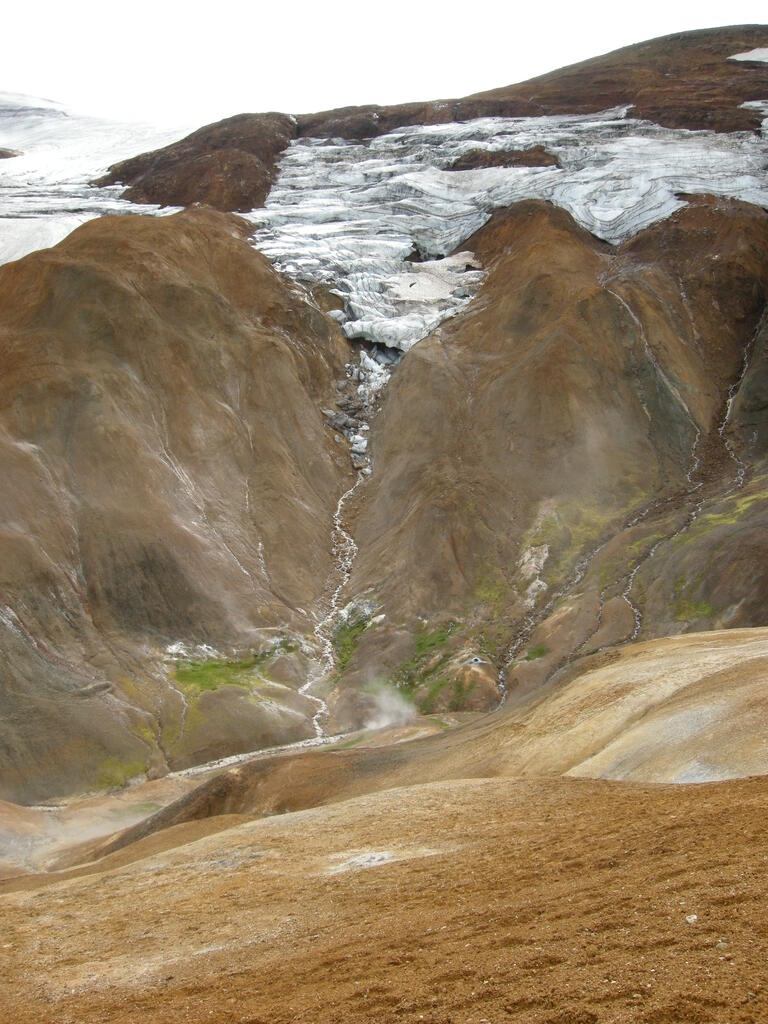 Wanderung durch das Geothermalgebiet, Gletscherreste
