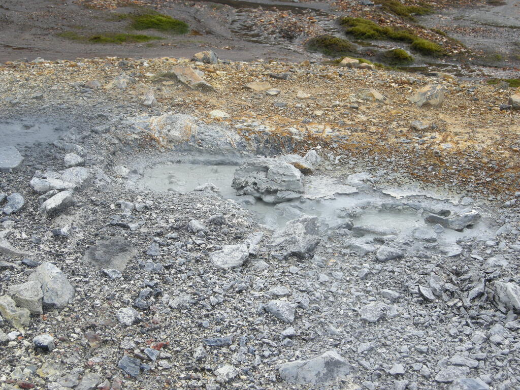 Hrafntinnusker, kochender Schlamm