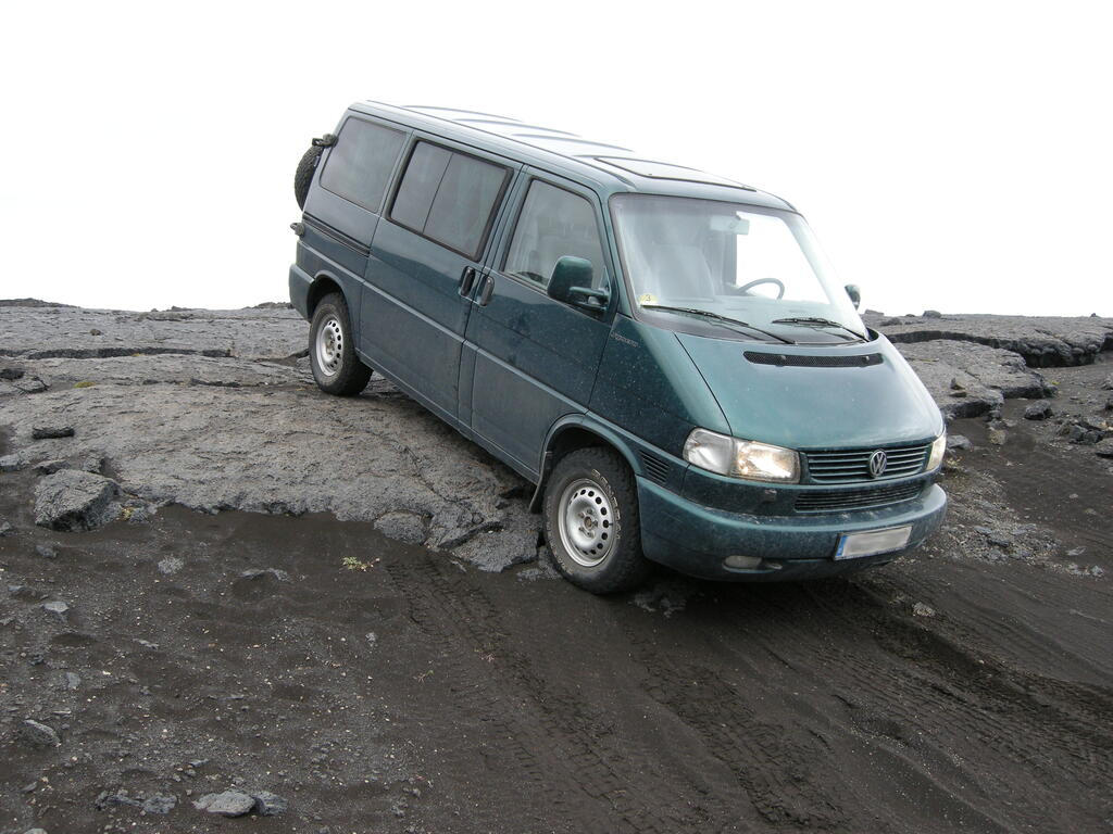 Steiler Lavabuckel auf dem Weg zur&uuml;ck zur H&uuml;tte