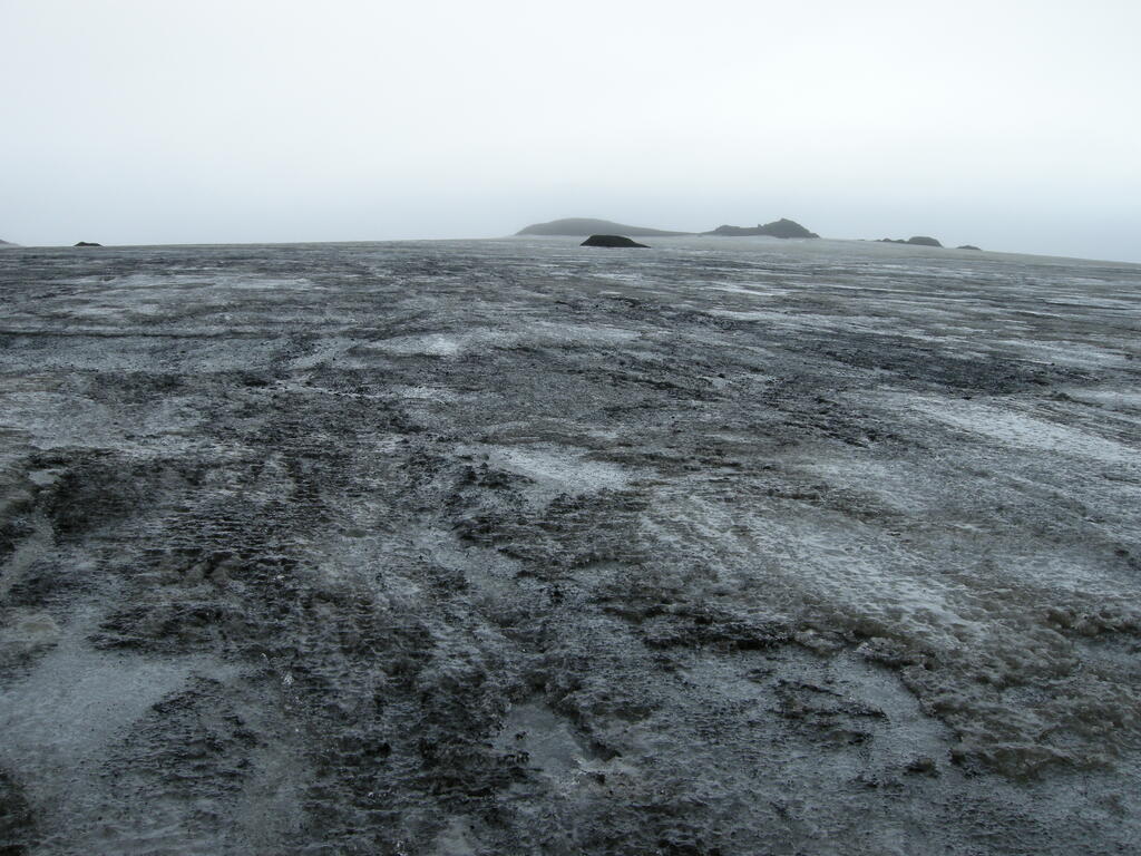 Kverkfj&ouml;ll, auf dem Gletscher, Umkehrpunkt