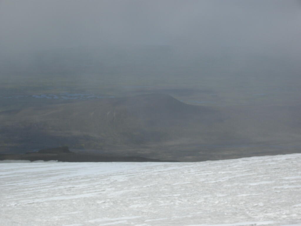 D&uuml;nne Wolken behindern die Aussicht vom Gipfel