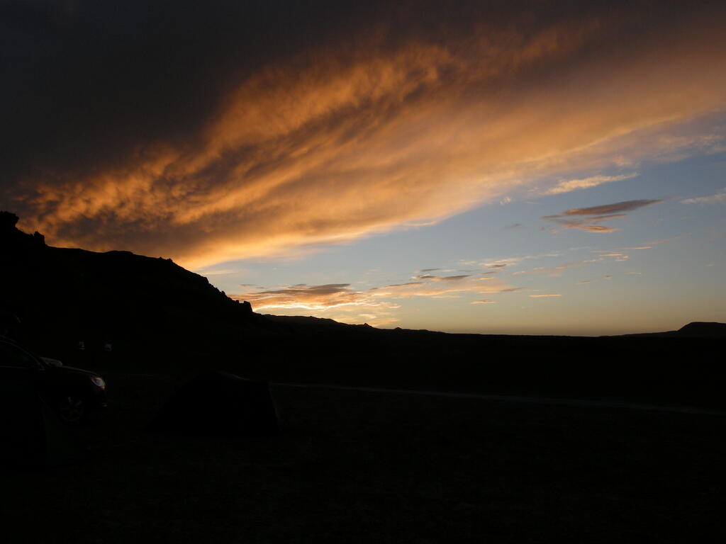 Sonnenuntergang an der Dreki H&uuml;tte