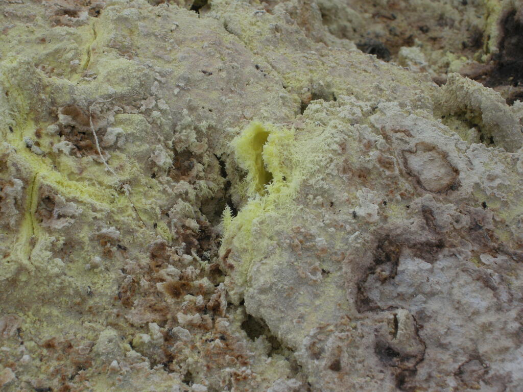 Hydrothermalgebiet &THORN;eistareykir, Schwefel