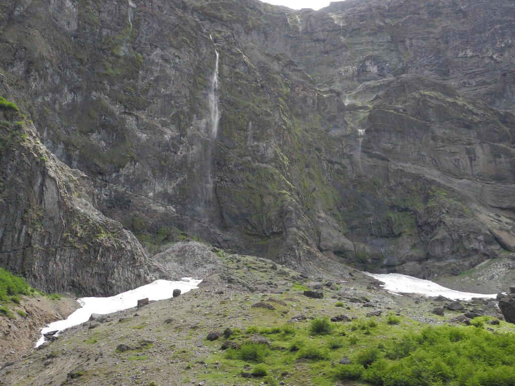 Wasserf&auml;lle teils vom Wind verweht
