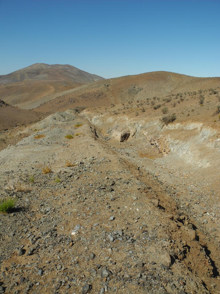 An der Oberfl&auml;che freigelegter Erzgang