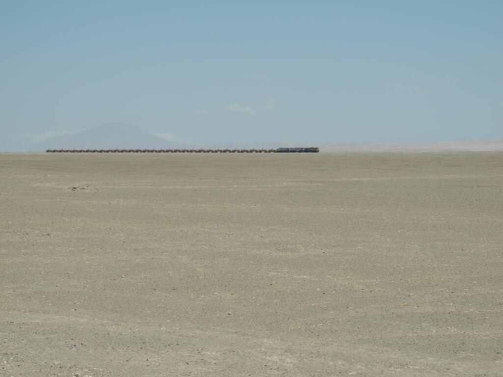 Zug der FCAB mit Kesselwagen nach Mejillones