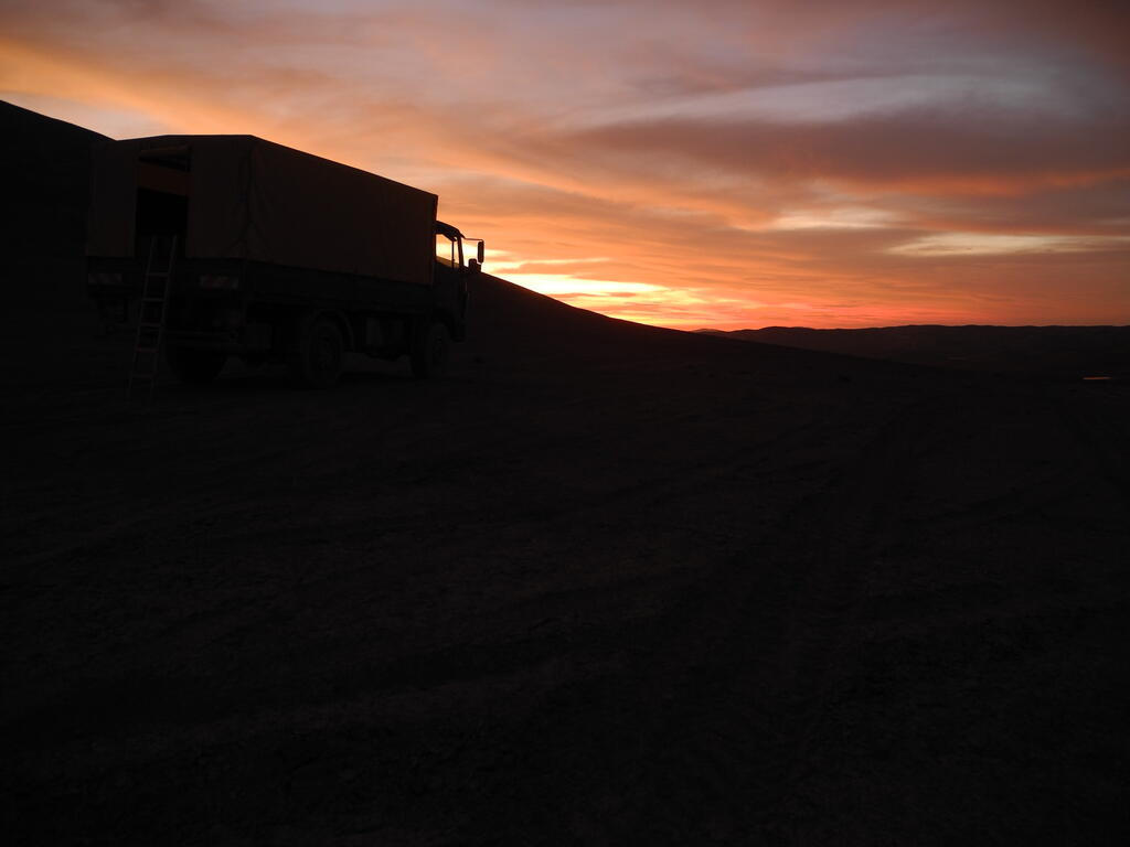 Sonnenuntergang in der W&uuml;ste