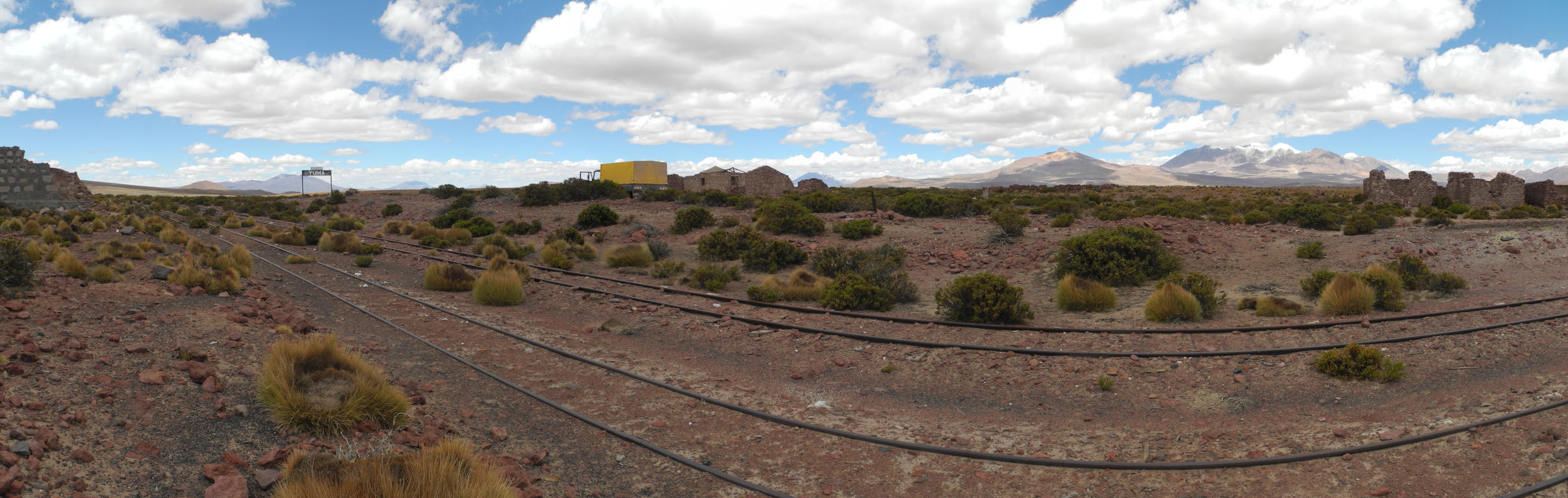 Panorama an der nicht mehr genutzten Bahnstation Yuma