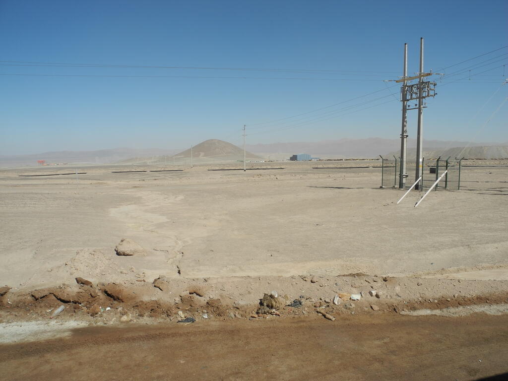 Die Mina Gabriela Mistral h&uuml;llt sich in eine Staubwolke