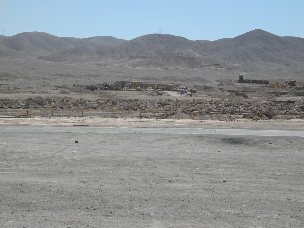 Blick von Sierra Gorda auf die Mina San Francisco