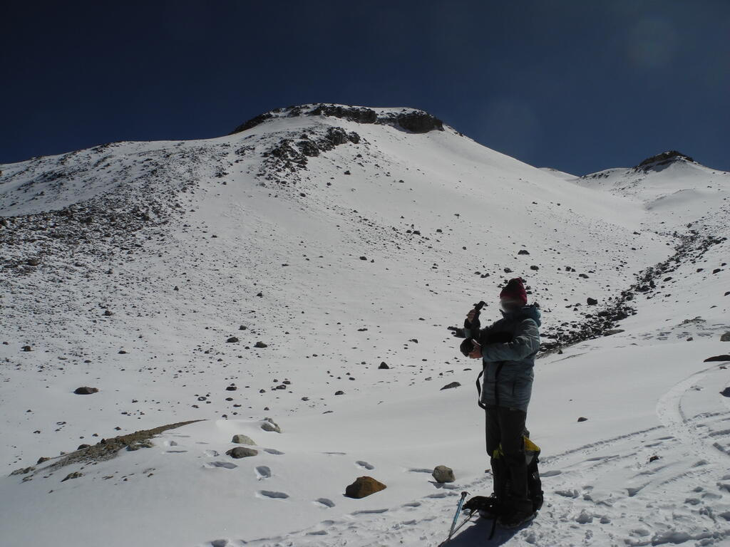 Irgendwo da oben ist der Gipfel...