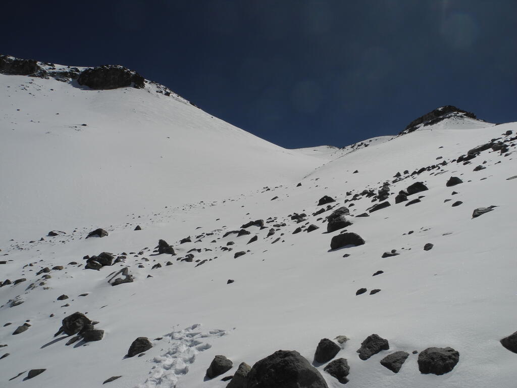 Irgendwo da oben ist der Gipfel...