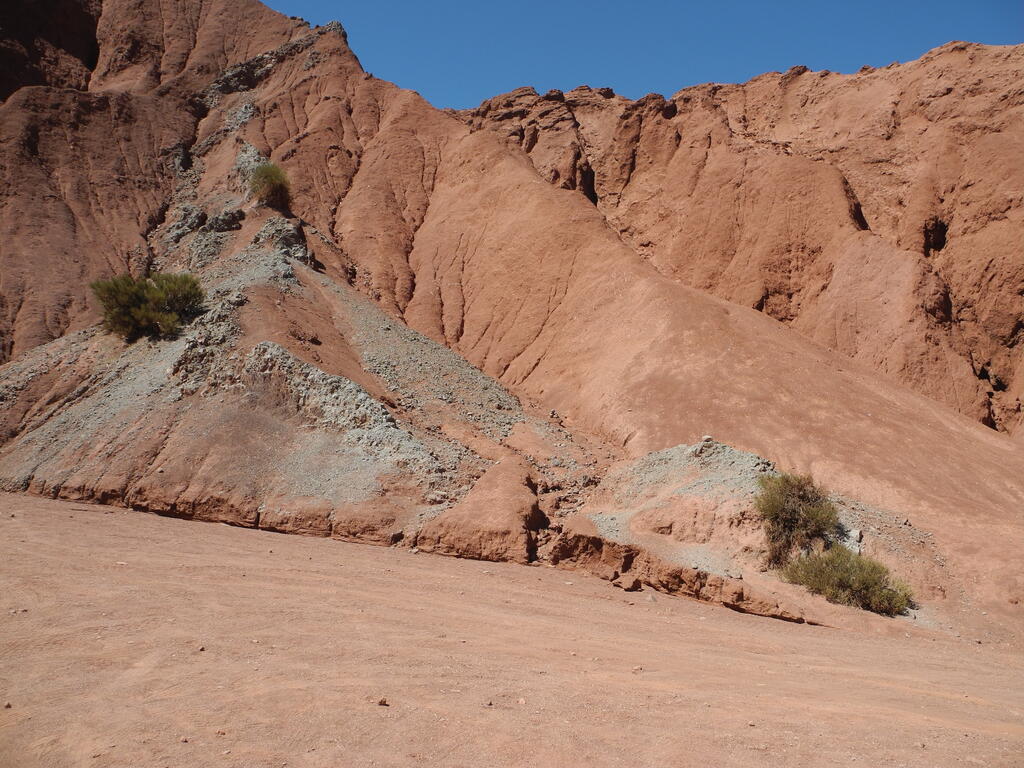 D&uuml;nne G&auml;nge des intrudierten Gesteins in den Sedimenten