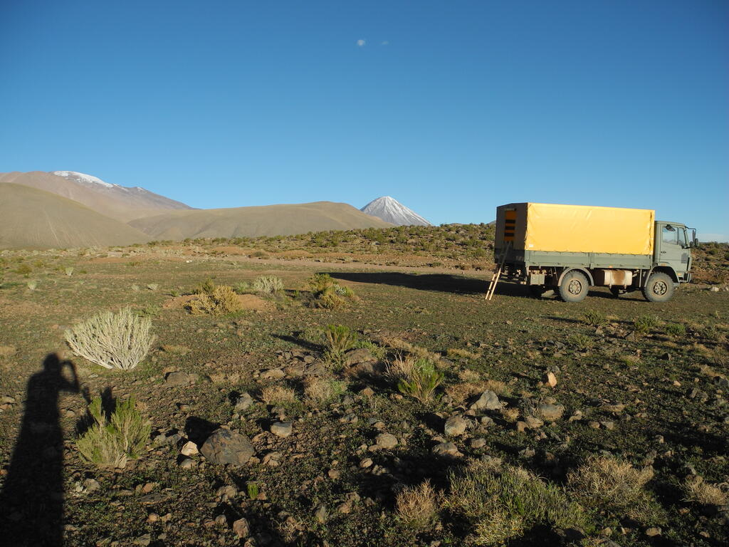 Aussicht auf den Licancabur am Abend