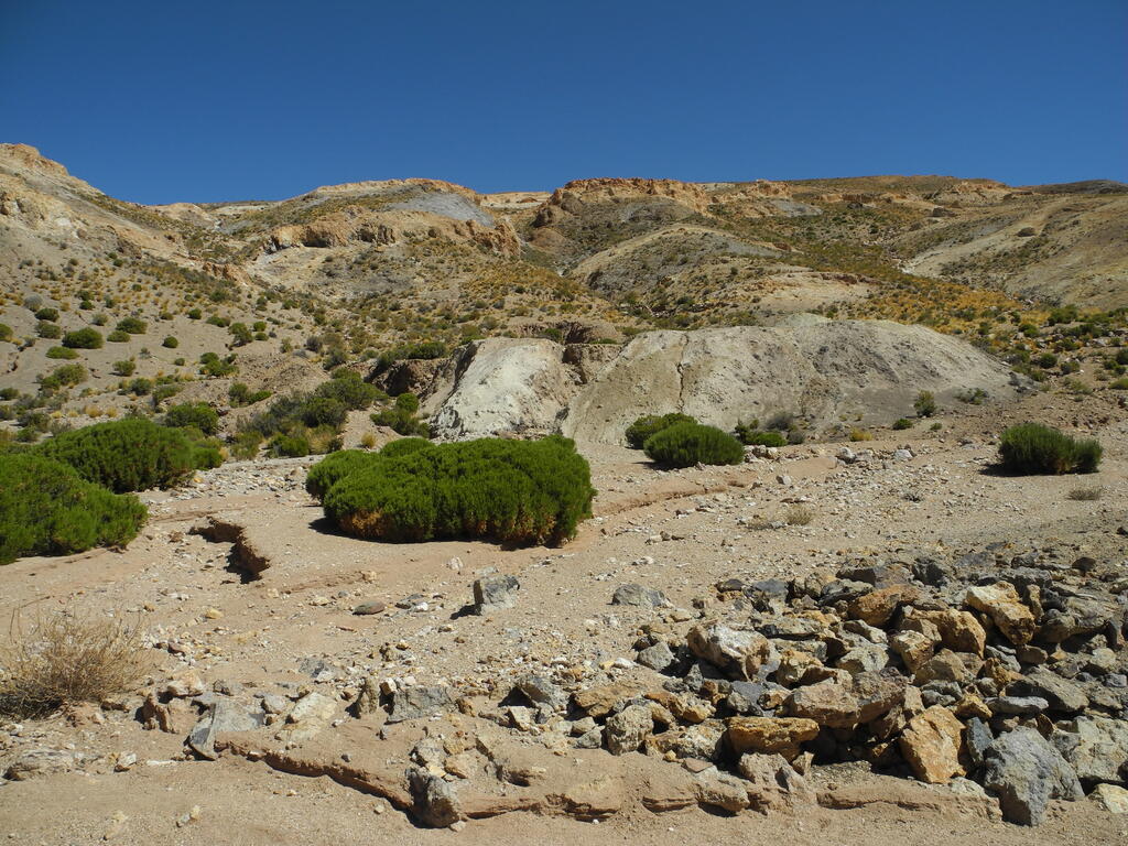 Landschaft oberhalb der Grube mit Halden