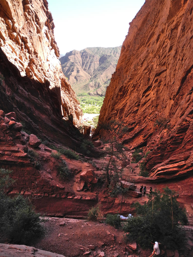 Blick zur&uuml;ck zum Eingang vom mittleren oberen Teil der Schlucht