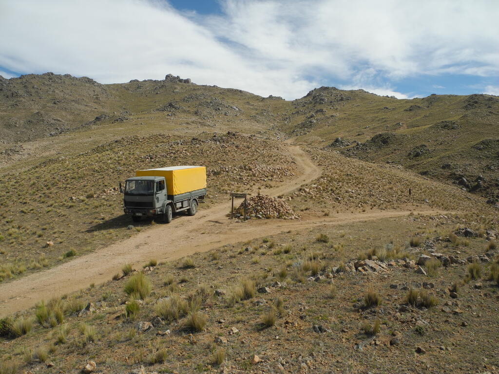 Der LKW oben in Culampaja